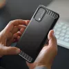 Capa flexível Hurtel Carbon para OnePlus Nord N200 5G preta