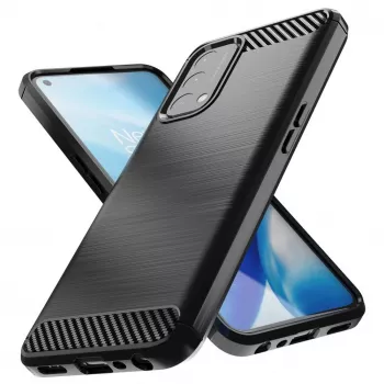 Capa flexível Hurtel Carbon para OnePlus Nord N200 5G preta