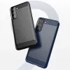 Capa flexível Hurtel Carbon para Samsung Galaxy S21 FE, preto