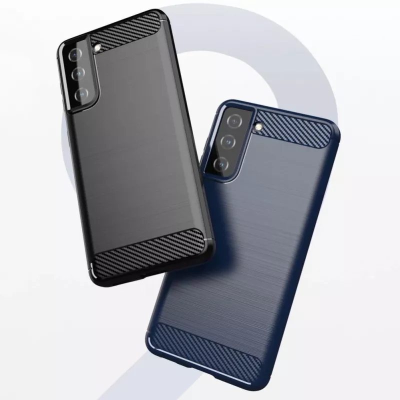 Capa flexível Hurtel Carbon para Samsung Galaxy S21 FE, preto