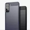 Capa flexível Hurtel Carbon para Samsung Galaxy S21 FE, preto