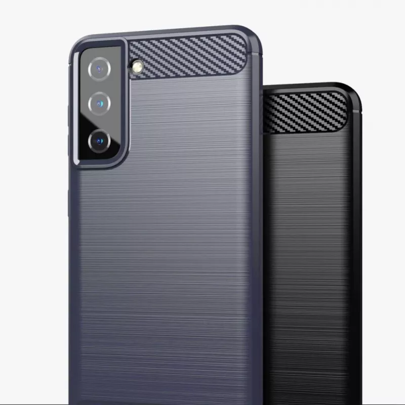 Capa flexível Hurtel Carbon para Samsung Galaxy S21 FE, preto