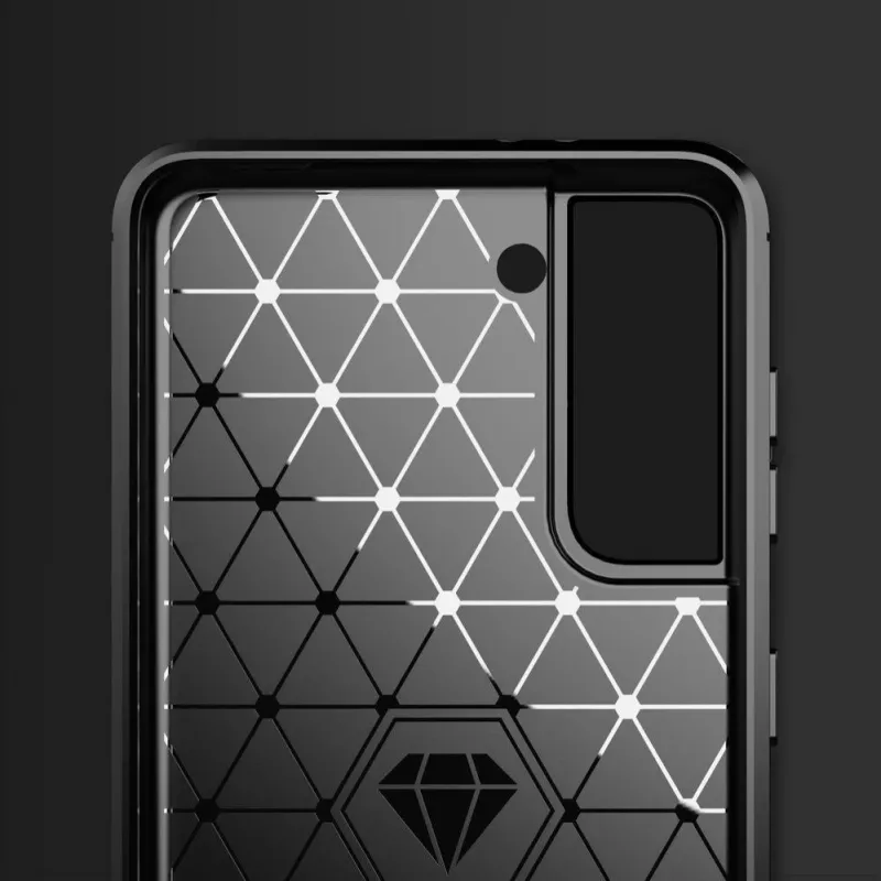 Capa flexível Hurtel Carbon para Samsung Galaxy S21 FE, preto