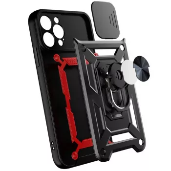 Hurtel Capa Hybrid Armor Camshield para Huawei nova Y90, capa blindada com proteção de câmara, Preto