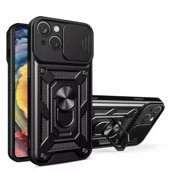Hurtel Capa Hybrid Armor Camshield para Huawei nova Y90, capa blindada com proteção de câmara, Preto
