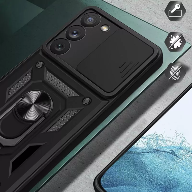 Hurtel Capa Hybrid Armor Camshield para Samsung Galaxy A14 - azul