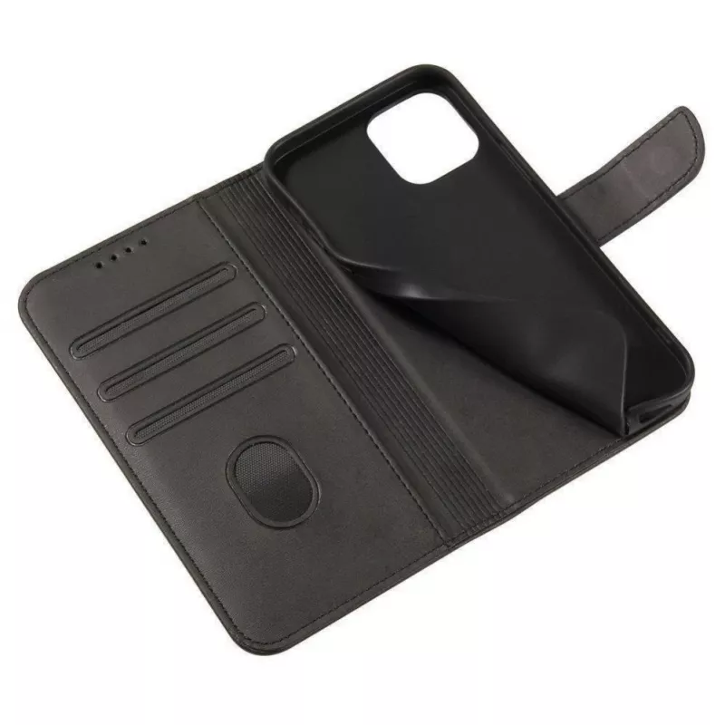 Hurtel Capa elegante com íman, aba e função de suporte para OnePlus Nord N20 5G, preto
