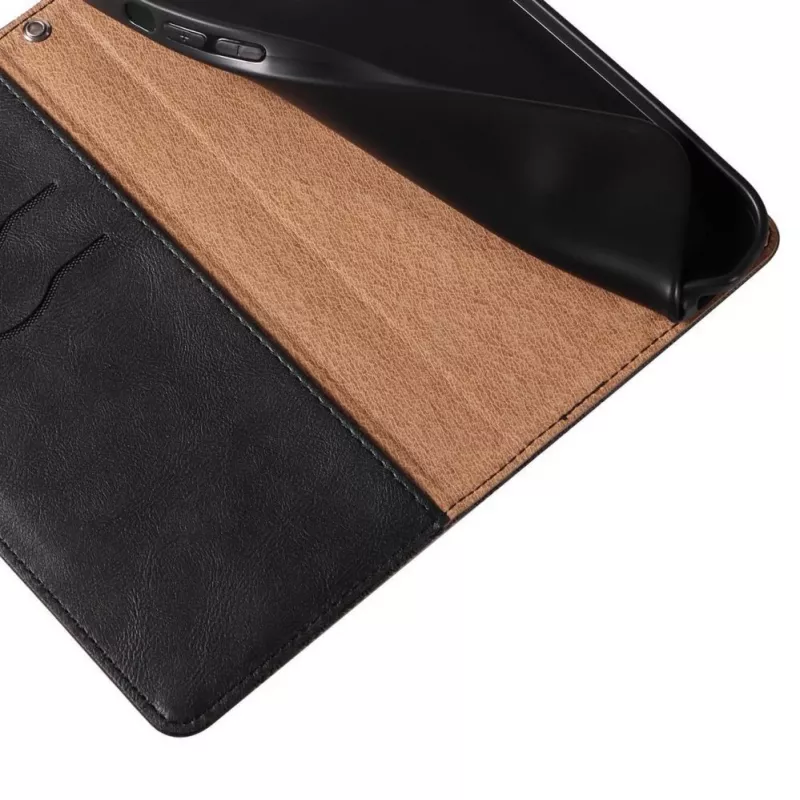 Hurtel Capa com Íman para iPhone 13 Mini - Capa Carteira com Cordão Mini - Preto