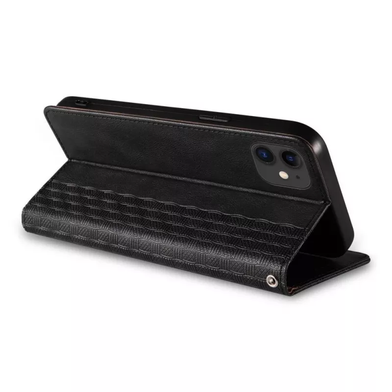 Hurtel Capa com Íman para iPhone 13 Mini - Capa Carteira com Cordão Mini - Preto