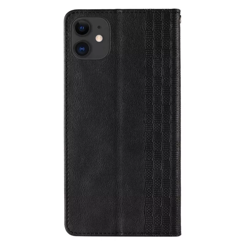 Hurtel Capa com Íman para iPhone 13 Mini - Capa Carteira com Cordão Mini - Preto