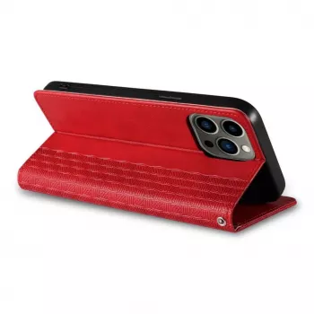 Hurtel Capa Magnet Strap para iPhone 13 Pro Max - carteira folio com cordão e pingente removíveis - vermelha