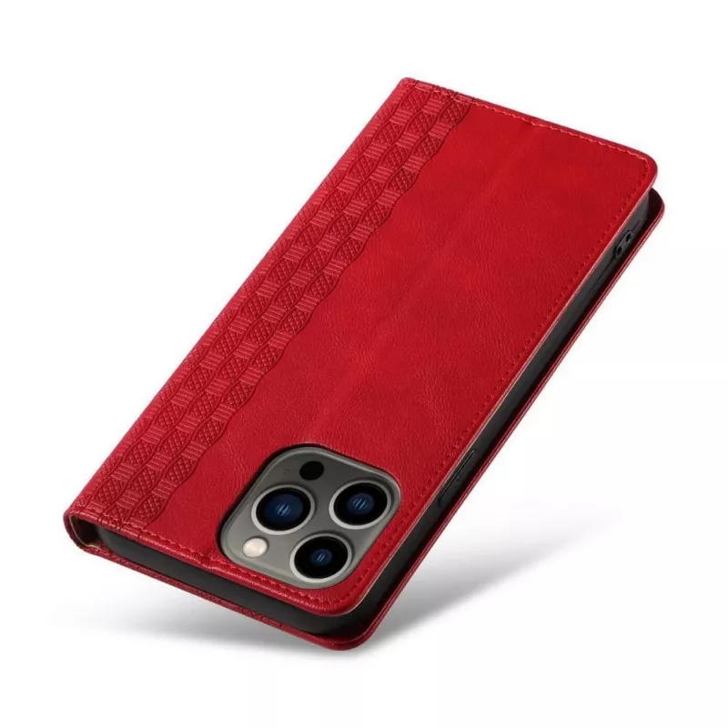 Hurtel Capa Magnet Strap para iPhone 13 Pro Max - carteira folio com cordão e pingente removíveis - vermelha
