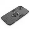 Capa Ring Armor para iPhone 14 Plus, capa blindada com suporte magnético, anel, Preta