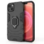 Capa Ring Armor para iPhone 14 Plus, capa blindada com suporte magnético, anel, Preta