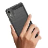 Capa de silicone carbono Hurtel para Nokia C12 / C12 Pro / C12 Plus - Preta