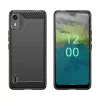 Capa de silicone carbono Hurtel para Nokia C12 / C12 Pro / C12 Plus - Preta