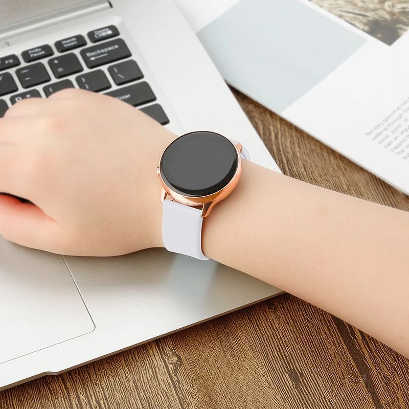 Hurtel Bracelete de silicone TYS Band para Samsung Galaxy Watch 40 / 41 / 42 / 43 / 44 mm - Cinzento
