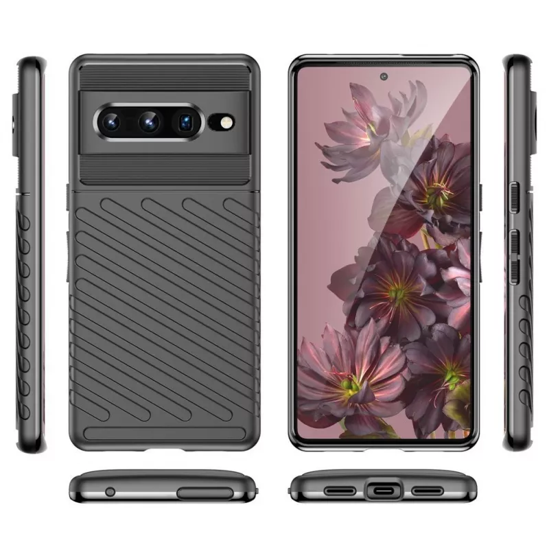 Hurtel Capa flexível blindada Thunder para Google Pixel 7 Pro preta