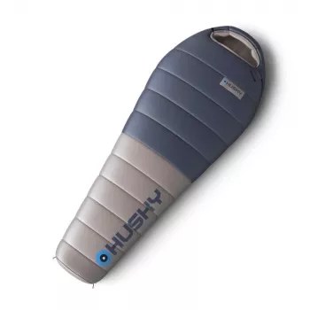 Saco-cama de penas Husky DOPY -25°C, 85x220 cm, 1,69 kg, azul/cinzento