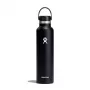 Garrafa Hydro Flask 710 ml com tampa Standard Flex Cap 24 oz preto