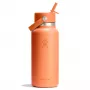 Garrafa Hydro Flask 946ml Wide Flex Straw Cap 32OZ Nectar Orange