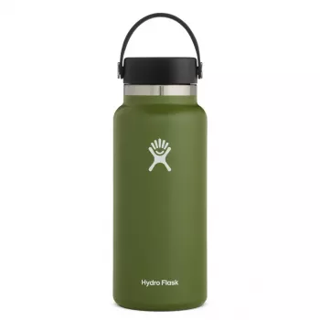 Garrafa Hydro Flask 946 ml Wide Mouth Flex Cap 32OZ Olive