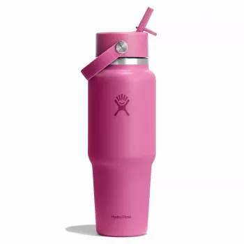 Garrafa de viagem Hydro Flask Travel Wide Flex Straw Cap 32 oz 946 ml Reef