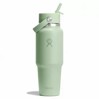 Hydro Flask Garrafa de Viagem Wide Flex Straw Cap 32OZ 946ml Aloe