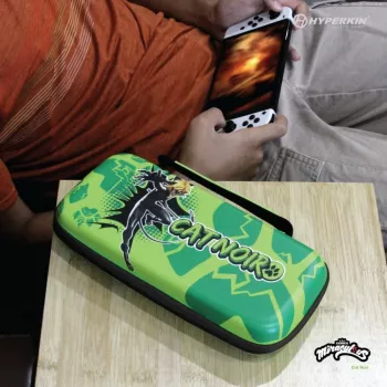 Hyperkin M07541-MTCN Estojo rígido, verde, multicolor, PEVA, para Nintendo Switch Lite, resistente a choques, repelente à água, bolsa de transporte