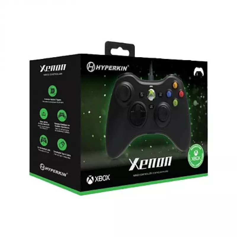 Hyperkin Xenon comando com fio para Xbox Series X|S, Xbox One e PC – preto
