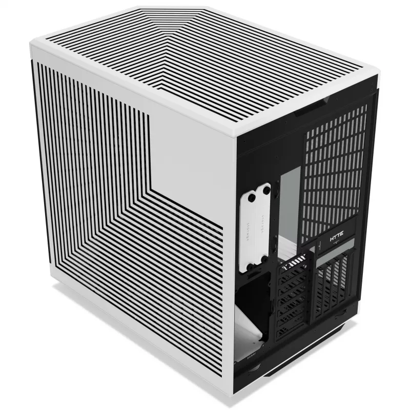 Hyte Y70 Panda caixa mid tower com ecrã tátil de 14.1 polegadas, vidro temperado, preto/branco