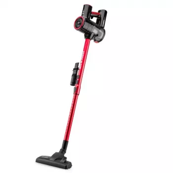 Aspirador vertical e de mão 2 em 1 com fio Hyundai VC609, 600 W, HEPA, sem saco, 0,5 l, preto/vermelho