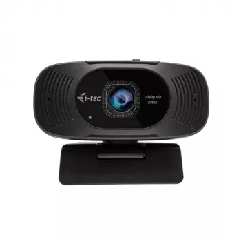 I-TEC Solomon 200 Webcam de negócios Full HD 1080p com microfones duplos e obturador de privacidade
