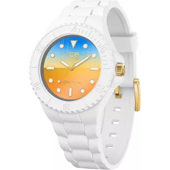 ICE relógio de mulher 020391 (40 mm) - bracelete de silicone rosa, quartzo analógico