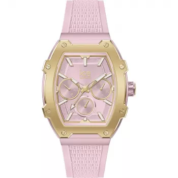 Relógio de mulher ICE 22863 (35 mm) - mostrador em nude, bracelete de silicone, movimento de quartzo