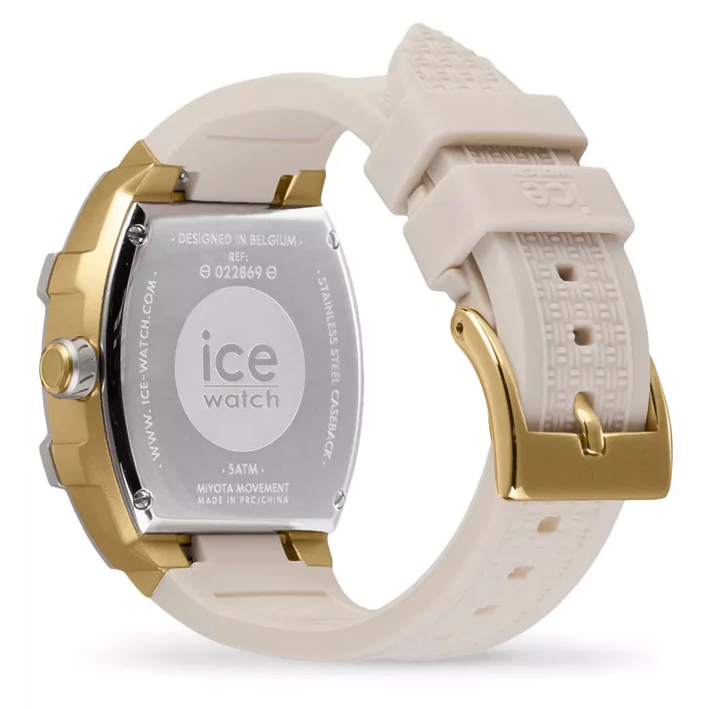 Relógio de mulher ICE 22869 (35 mm) - silicone rosa, quartzo analógico, 10 ATM
