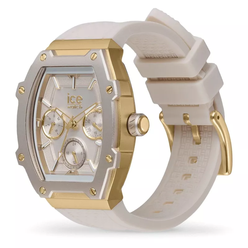 Relógio de mulher ICE 22869 (35 mm) - silicone rosa, quartzo analógico, 10 ATM