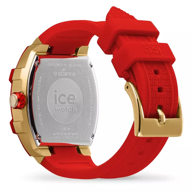 ICE Relógio de mulher 22870 (35 mm) - Bracelete de silicone rosa, quartzo analógico, 10 ATM à prova de água