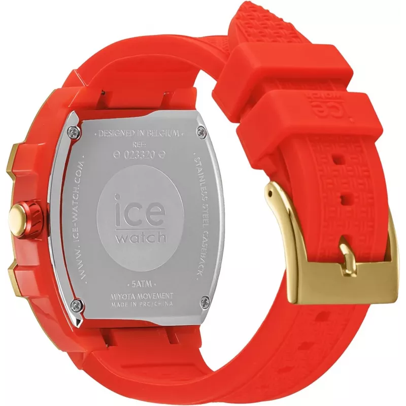 ICE relógio para senhora 23320 (36mm) – bracelete de silicone rosa, analógico de quartzo