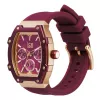 Relógio de mulher ICE 23806 (45mm) - Bracelete de silicone rosa, quartzo analógico, 10 ATM à prova de água
