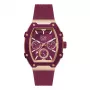 Relógio de mulher ICE 23806 (45mm) - Bracelete de silicone rosa, quartzo analógico, 10 ATM à prova de água