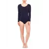 Top de manga comprida decote redondo Icebreaker 103194001 mistura de lã merino mulher - tamanho M