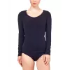 Top de manga comprida decote redondo Icebreaker 103194001 mistura de lã merino mulher - tamanho M