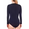 Top de manga comprida decote redondo Icebreaker 103194001 mistura de lã merino mulher - tamanho M