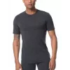 Icebreaker Anatomica S/S Crewe camisola interior - Black/Monsoon - tamanho M