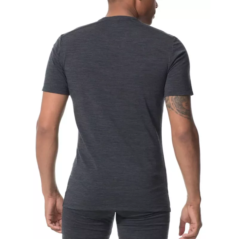 Icebreaker Anatomica S/S Crewe camisola interior - Black/Monsoon - tamanho M