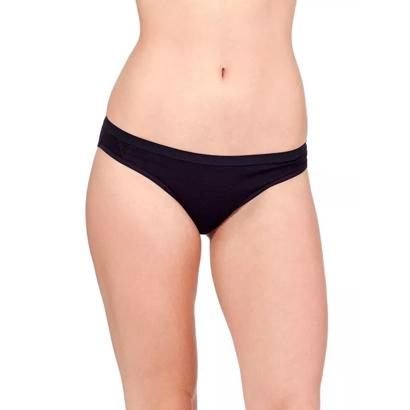 Icebreaker homem 103164001 cuecas bikini de lã merino preto