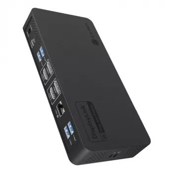 Docking station ICY BOX Heart Dock 2255 11 em 1, DisplayLink DL-6950, 2x HDMI/DP 4K@60Hz, Power Delivery 96W, LAN Gigabit, USB-C/A 10Gbps