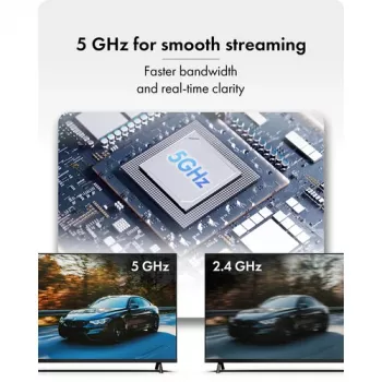 Icy Box IB-WL101 kit extensor HDMI sem fios - transmissor e recetor USB-C para HDMI, Full HD 1080p, alcance 30m, preto