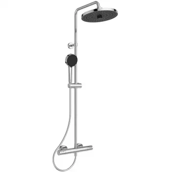 Ideal Standard Ceratherm T25+ sistema de duche termostático com chuveiro de teto 260mm e chuveiro de mão 100mm, cromado